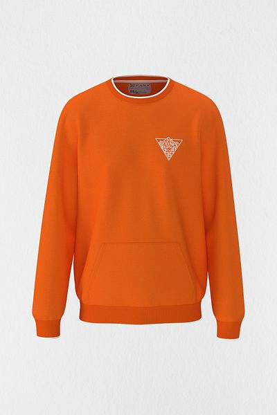 FANA Men's Sweatshirt Triangle Motif Printed