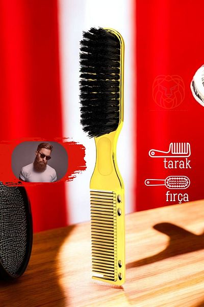 Transformacion Gold Beard Mustache Comb Brush 721411