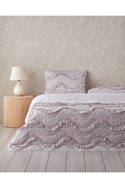 English Home Floral Euphoria Double Bedspread Set 200X220 cm Salmon