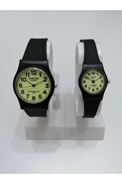 MGD Samstar 101L Çift (Bay-Bayan) Retro Plastik Saat Fosfor Kadran