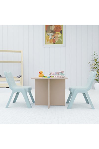 Mahmayi Modern Ergonomic Child Desk for Kids, 60x50cm, Round Edges Ideal for Toddlers-Sand Beige