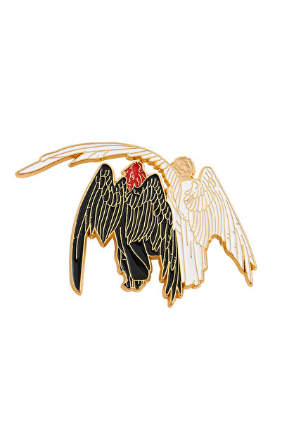 Choice دبابيس المينا فأل حسن أزواج لا يوصف ملاك وشيطان دبوس معدني صلب شارة مل...