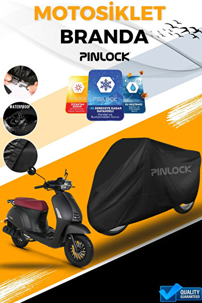 pinlock KUBA BLUEBİRD Su Geçirmez Siyah Motosiklet Brandası MİFLONLU KALIN PR...