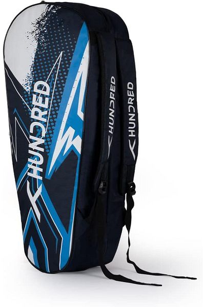 Hundred Zest Badminton & Tennis Racquet Kit Bag  | Navy,Medium | Polyester | Multiple Compartment | Unisex