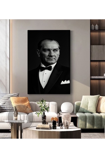 Tunax TABLIE PAPYON ATATURK PE PÂNZĂ DECOR DE PERETE PENTRU CASĂ, SALON, BIRO...