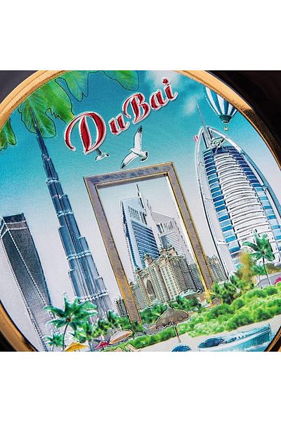 AKDC Dubai Souvenir Plate 15Cm X 15Cm X 2Cm Multi-Colour