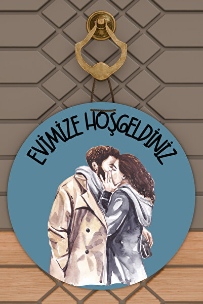 Dormot Home Ornament Modern pentru Ușă Fundal Albastru Ornament pentru Ușă Ex...