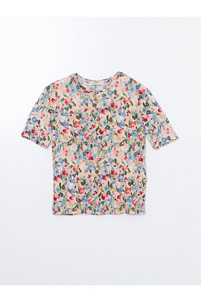 LC Waikiki LCW Crew Neck Patterned Women's T-Shirt