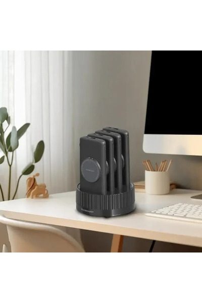 Powerology 4In1 Station 10000Mah Pd 100W Qc Wireless Power Bank - Black