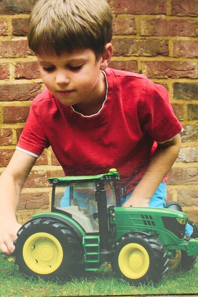 Tomy John Deere 348 1/16 Diecast Square Baler And 4 Bales Big Farm, Green