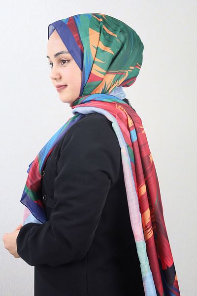 Emproyal Patterned Natural Silk Shawl - Pattern-10 - Color-13