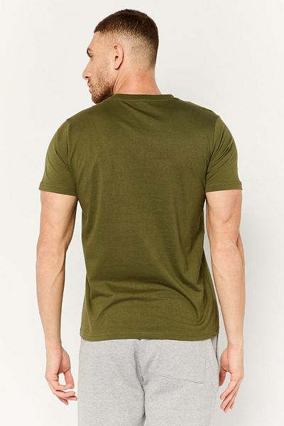 Lotto Men Sportswear Fit Short Sleeve Outdoor T-Shirt, Olive