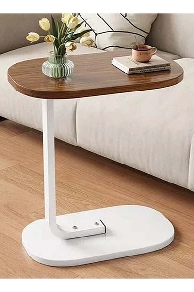 co arma C-Shaped Coffee Side Table with Waterproof Top