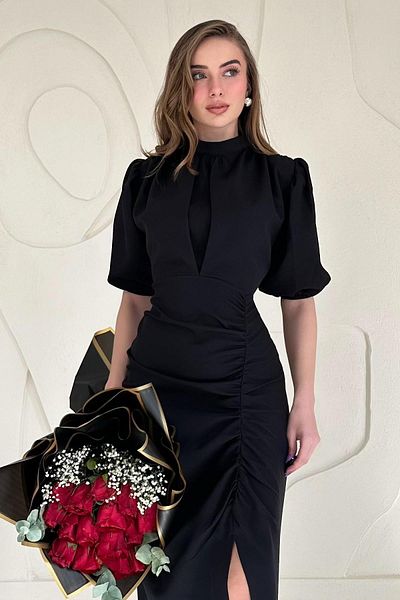 Elbee Fashion Woman Rochie de clasă cu fante