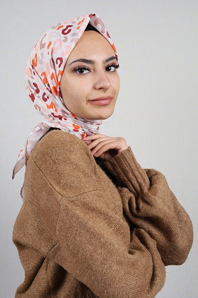 Emproyal Φουλάρι από φυσικό βαμβάκι με σχέδιο - Μοτίβο-02 - Χρώμα-07