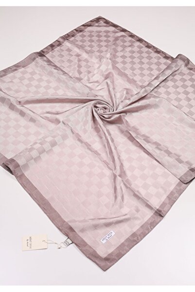 Hint İpek Kendinden Desenli Monogram Eşarp - Desen-06 - Renk-12