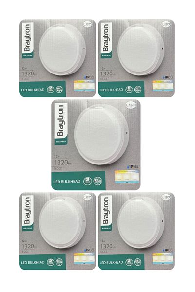 Braytron 5 Pcs 12W White-Daylight-Yellow Adjustable Led Fixture Outdoor Surface Mounted
