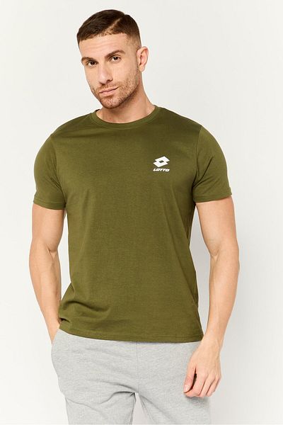 Lotto Men Sportswear Fit Short Sleeve Outdoor T-Shirt, Olive