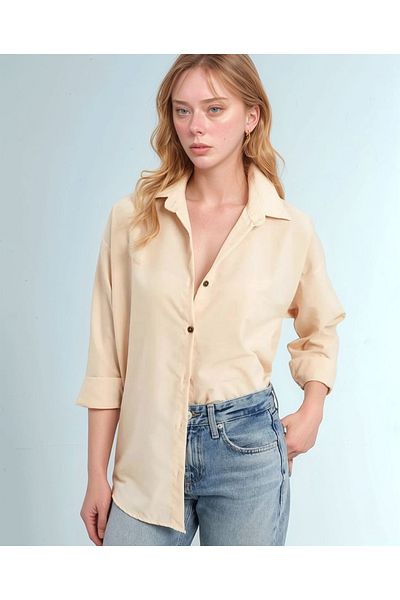 OlaLady Γυναικείο μακρύ πουκάμισο Oversize