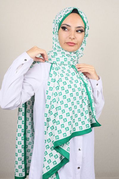Modakaşmir Fashion Cashmere Green Series Medina Silk Shawl - Color-08