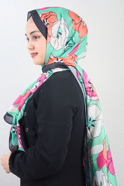 Emproyal Patterned Natural Silk Shawl - Pattern-11 - Color-02