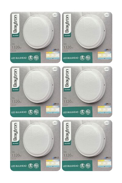 Braytron 6 Pcs 12W White, Daylight & Yellow Light Led Luminaire Outdoor Surface Mounted