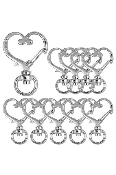 Choice 10 قطع من مشابك المفاتيح الفضية المعدنية الزنبركية، مثالية لصنع سلاسل ...