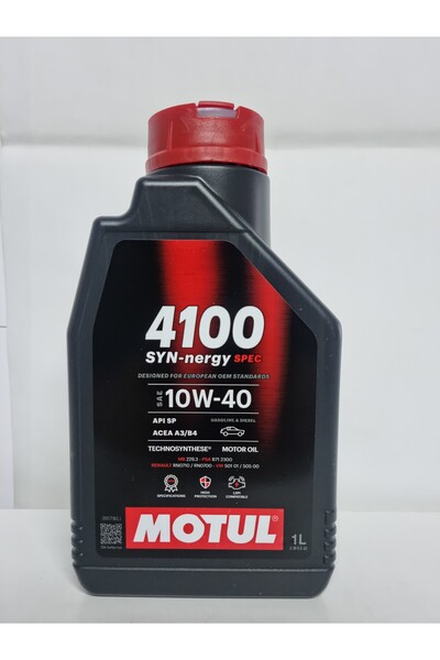 Motul 4100 Syn-nergy Spec 10w40 Tam Sentetik Motor Yağı 1 Lt