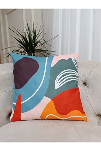 Home Husă de pernă cu model geometric colorat |   Imprimare digitală pe două ...