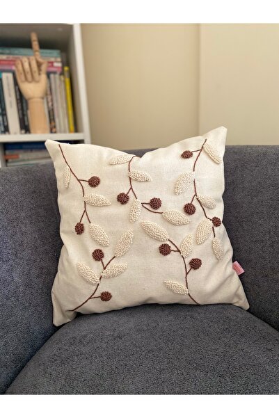 Les Passent Husă de pernă din in spălat cu crenguță de iederă