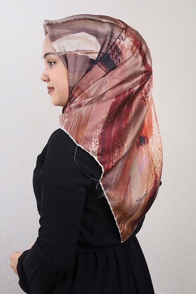 PİRAMİT Φουλάρι από ρεγιόν με σχέδιο Pyramid Luxer - Pattern-40 - Color-12