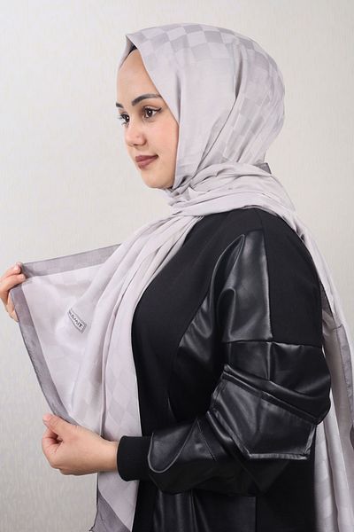 PİRAMİT Pyramid Patterned Checkers Shawl - Pattern-01 - Color-06