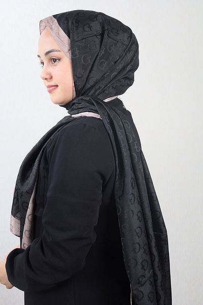 Bonjela Self Patterned Striped Monogram Shawl - Pattern-01 - Color-18
