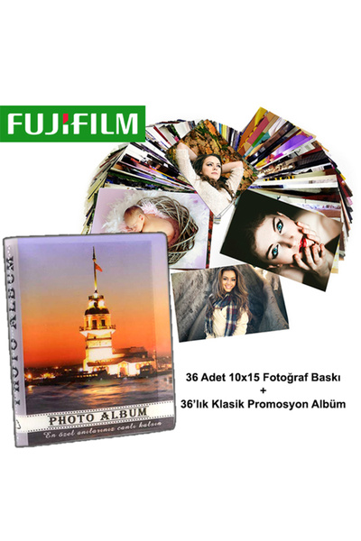 Baskıkafası 36 adet 10x15 Fotoğraf Baskı + 36 Adet Fotoğraf Kapasiteli Boş Al...