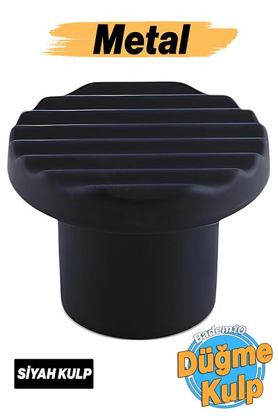 Badem10 Melen Buton de mâner negru Mobilier cu o singură șurub Sertar de bucătărie Dulap dulap Mâner de mâner Mânere metalice