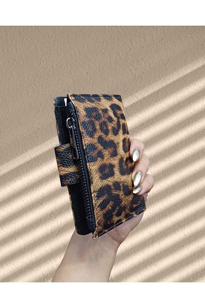 KY Women's Leopard Draft K Snot Card Holder with Zipper