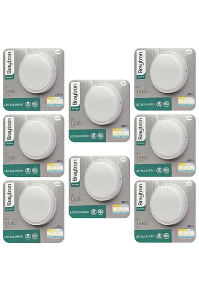 Braytron 8Pcs 12W White, Daylight Yellow Green Fitted Led Luminaire