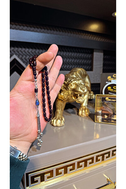 Tesbih-i Hazır Tesbihçilik Bilekboy Usta İmzalı Parlament Mavi Ateş Kehribar ...