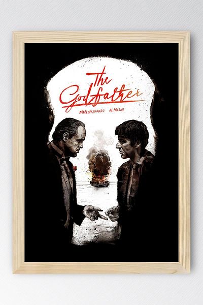 Saturn Επιτραπέζιο Πίνακας με κορνίζα The Godfather - Πίνακας αφίσας ταινίας The Godfather