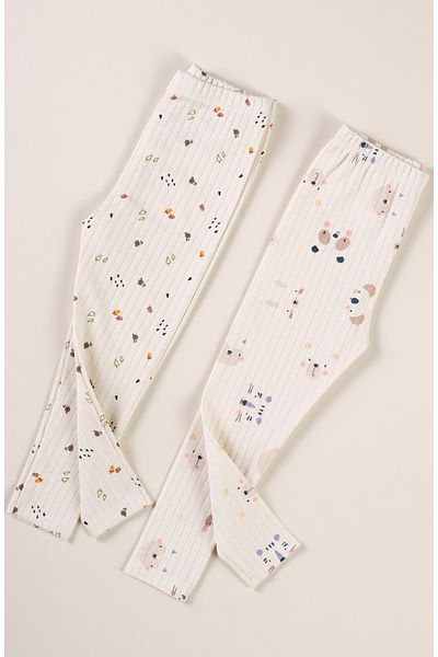 Bondberro Set of 2 Camisole Baby and Kids Leggings 0-4 Years 100% Cotton