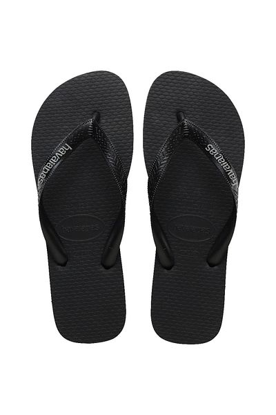 Havaianas Rubber Logo Filete Black Men's Slippers