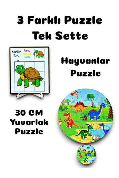 Bellacasa Ahşap Puzzlelar,Eğitici Puzzle,Yuvarlak Puzzle,Eğitici Oyuncak