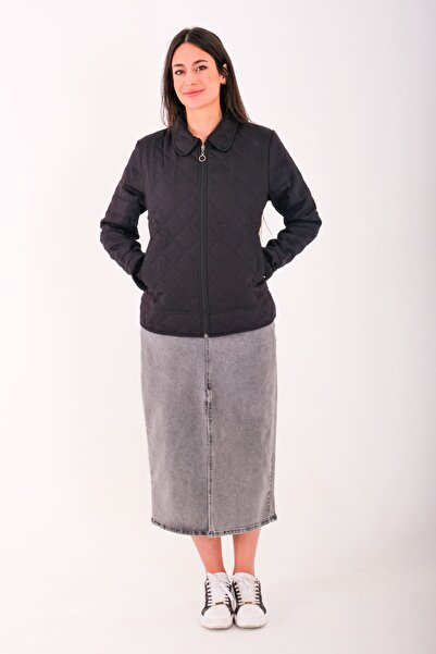 Blues Outlet Жіночий дитячий кардиган з коміром - чорний