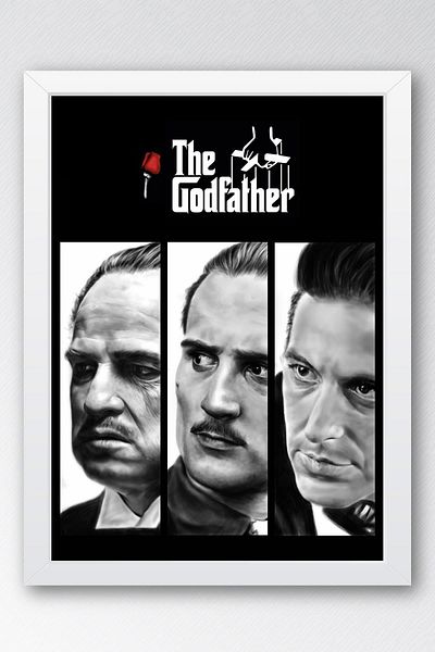 Saturn Επιτραπέζιο Πίνακας με κορνίζα The Godfather - Πίνακας αφίσας ταινίας The Godfather