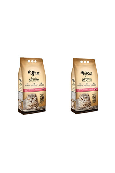 My Cat MYCAT (10 LT) TOPAKLANAN BENTONİT KEDİ KUMU PUDRA KOKULU (İNCE TANE) (...