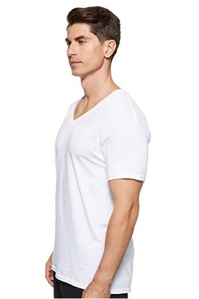 HANES V-Neck T-Shirt Mens Hanes 777SDG 3Pcs White