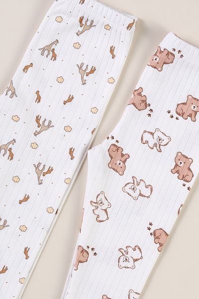 Bondberro Set of 2 Camisole Baby and Kids Leggings 0-4 Years 100% Cotton