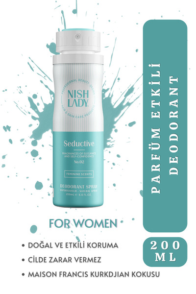 NISHLADY Kadın Deodorant 21 Saat Etkili Koruma - Seductive - 200ml
