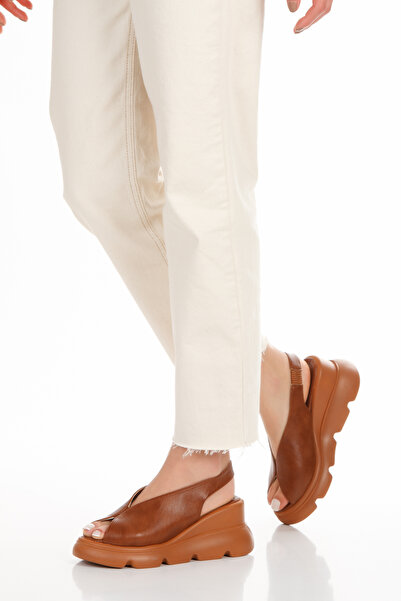 Akçetin Moda Sandale de vară pentru femei, cu talpă înaltă, cu cataramă later...