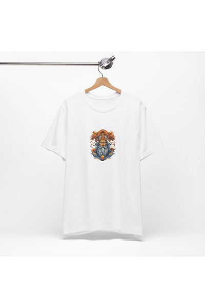 IVART God Zeus Printed -unisex -100% βαμβακερό κοντομάνικο μπλουζάκι με κοντό μανίκι